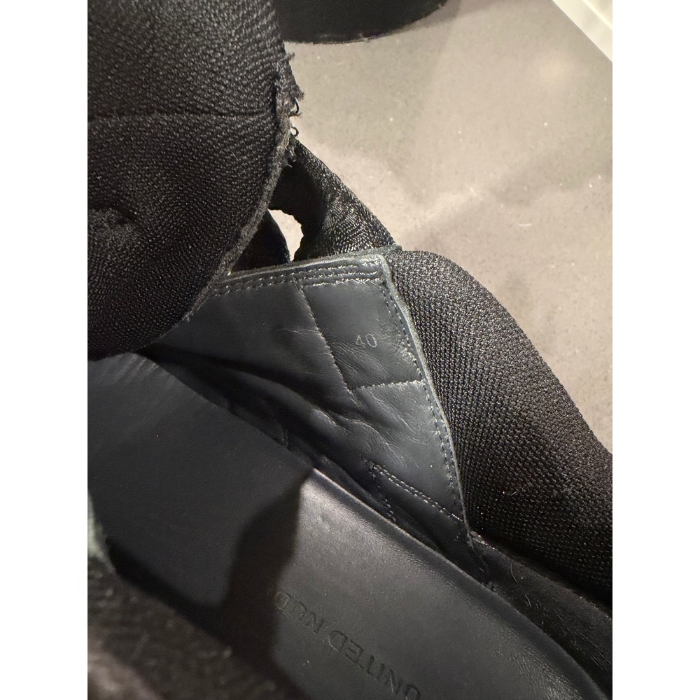 United Nude Space Kick Black Jet Platform Sneakers EUC Designer Rave Goth Luxury - Picture 10 of 11